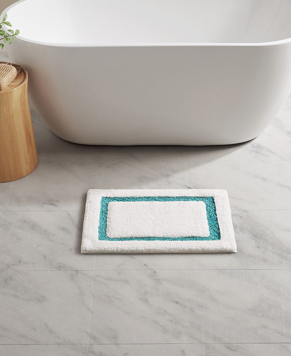 Madison Park Roan Border Tufted Bath Rug, 17" x 24"
