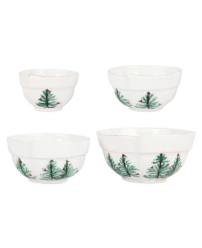 Набор из 4 мисок для подготовки продуктов VIETRI Lastra Holiday Assorted