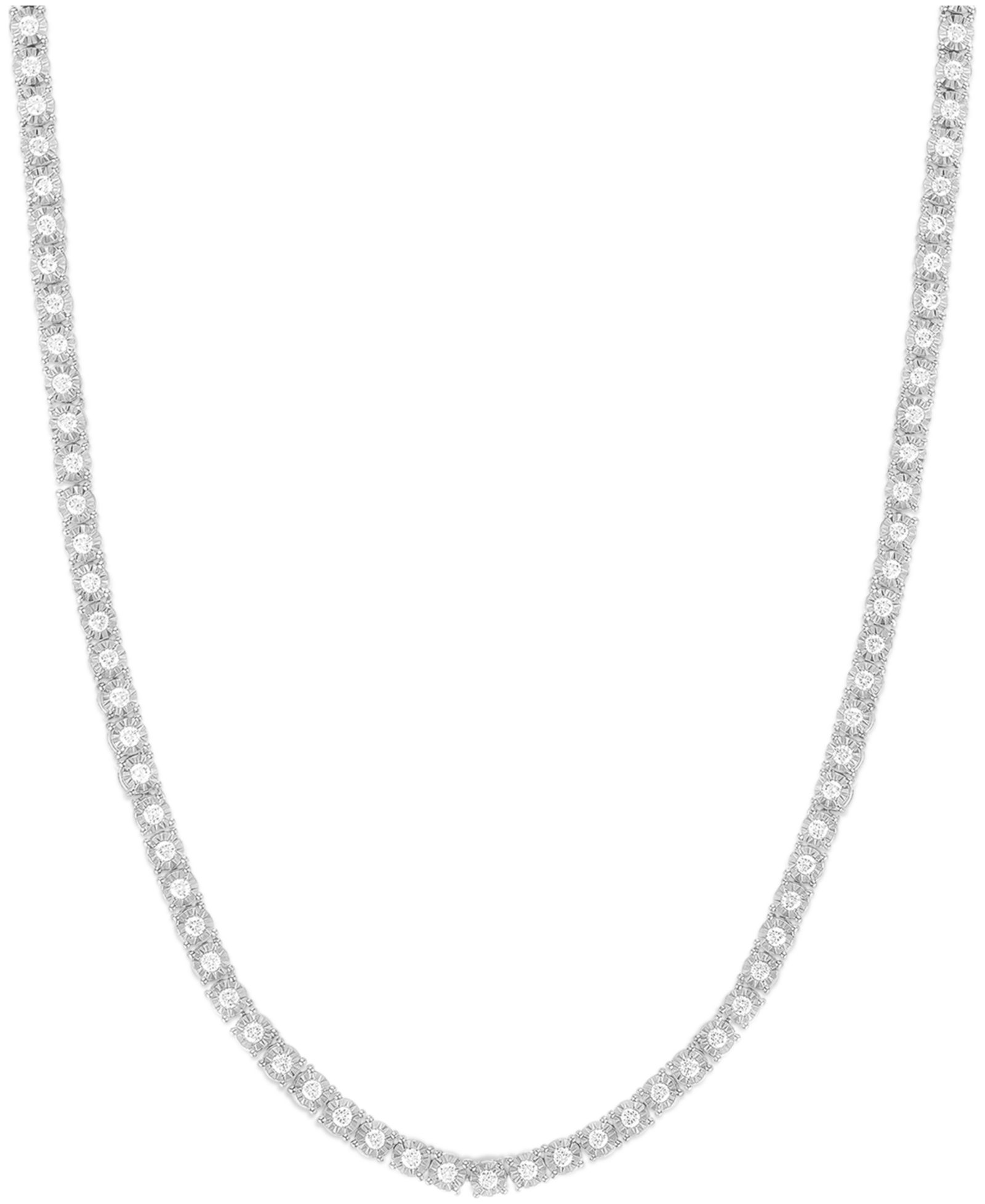 Esquire Men's Jewelry Lab-Grown Diamond (5 ct. t.w.) Necklace в Sterling Silver