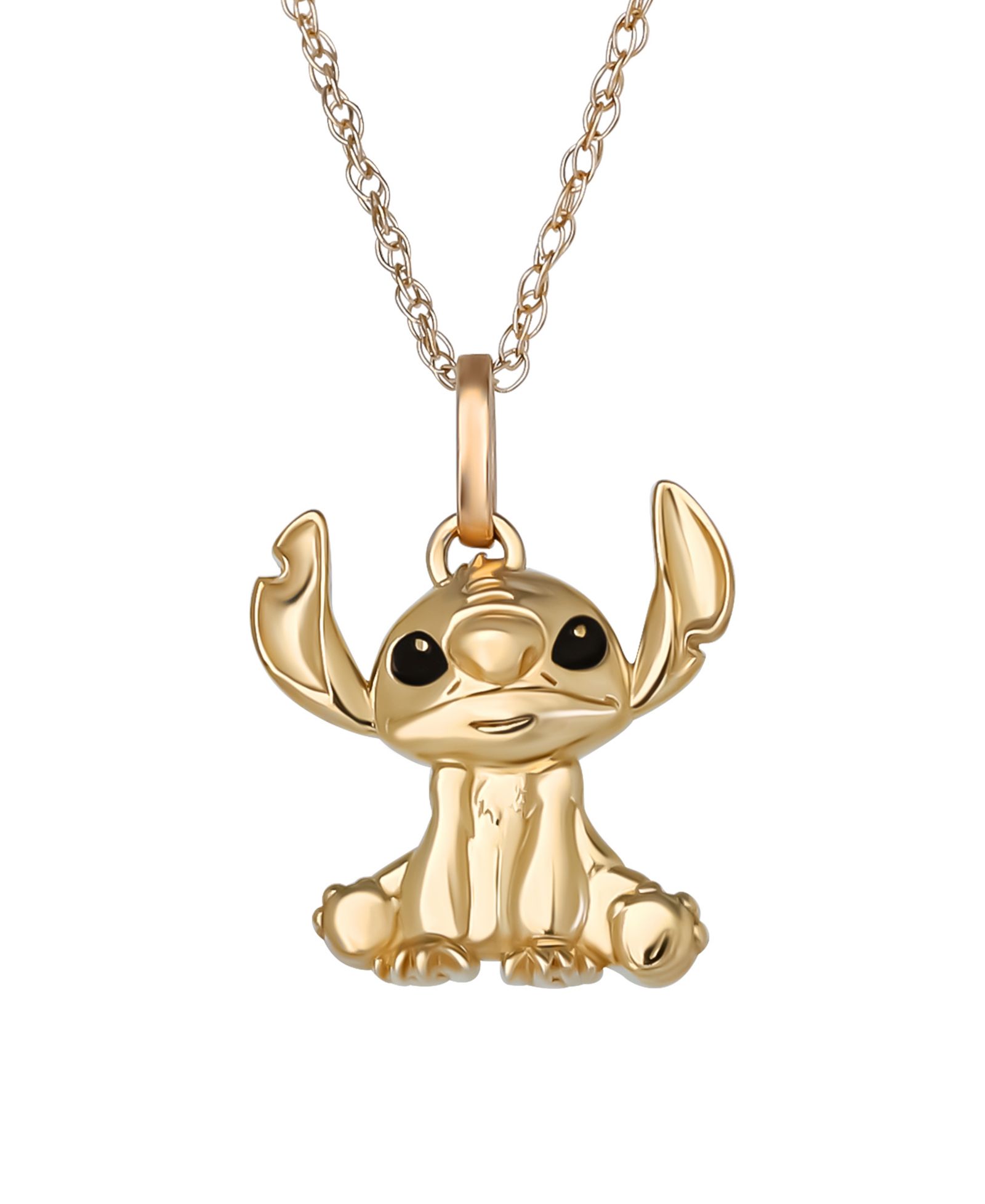 Подвеска Disney Stitch из желтого золота 10k