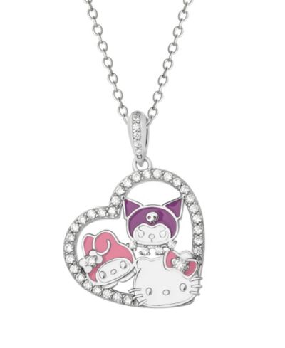 Подвеска Hello Kitty Friends с кубическим цирконием в стерлинговом серебре