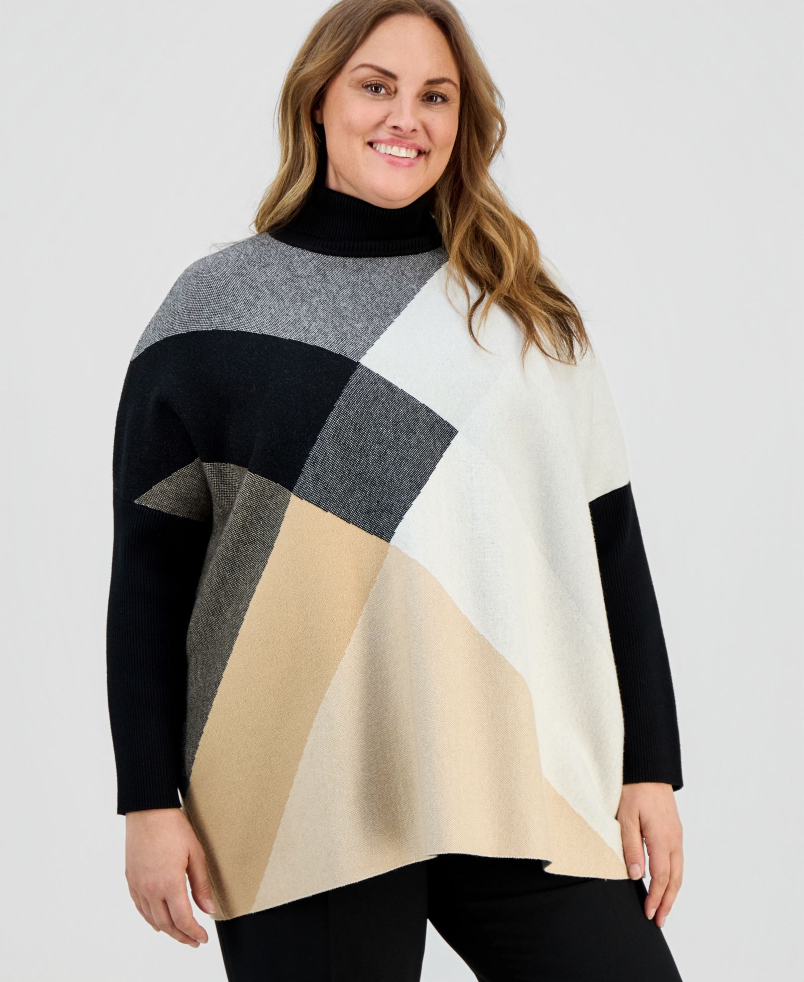 Джемпер Jones New York Plus Size Turtleneck Pullover