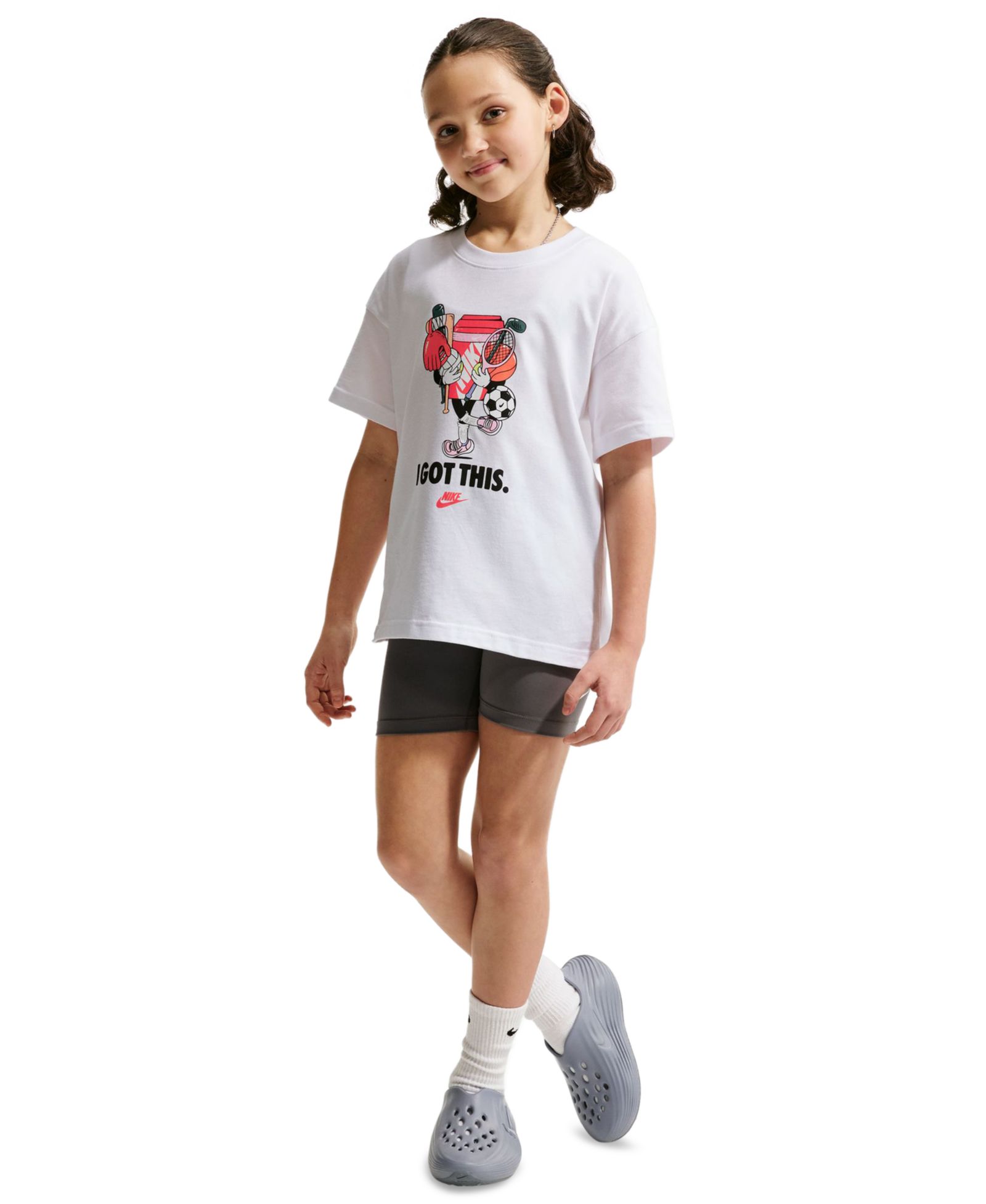 Футболка Nike Sportswear для девочек, с коротким рукавом