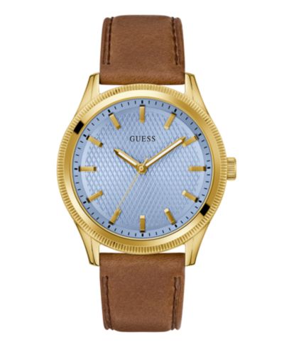 GUESS Men's Gold-Tone Analog Watch, 44mm