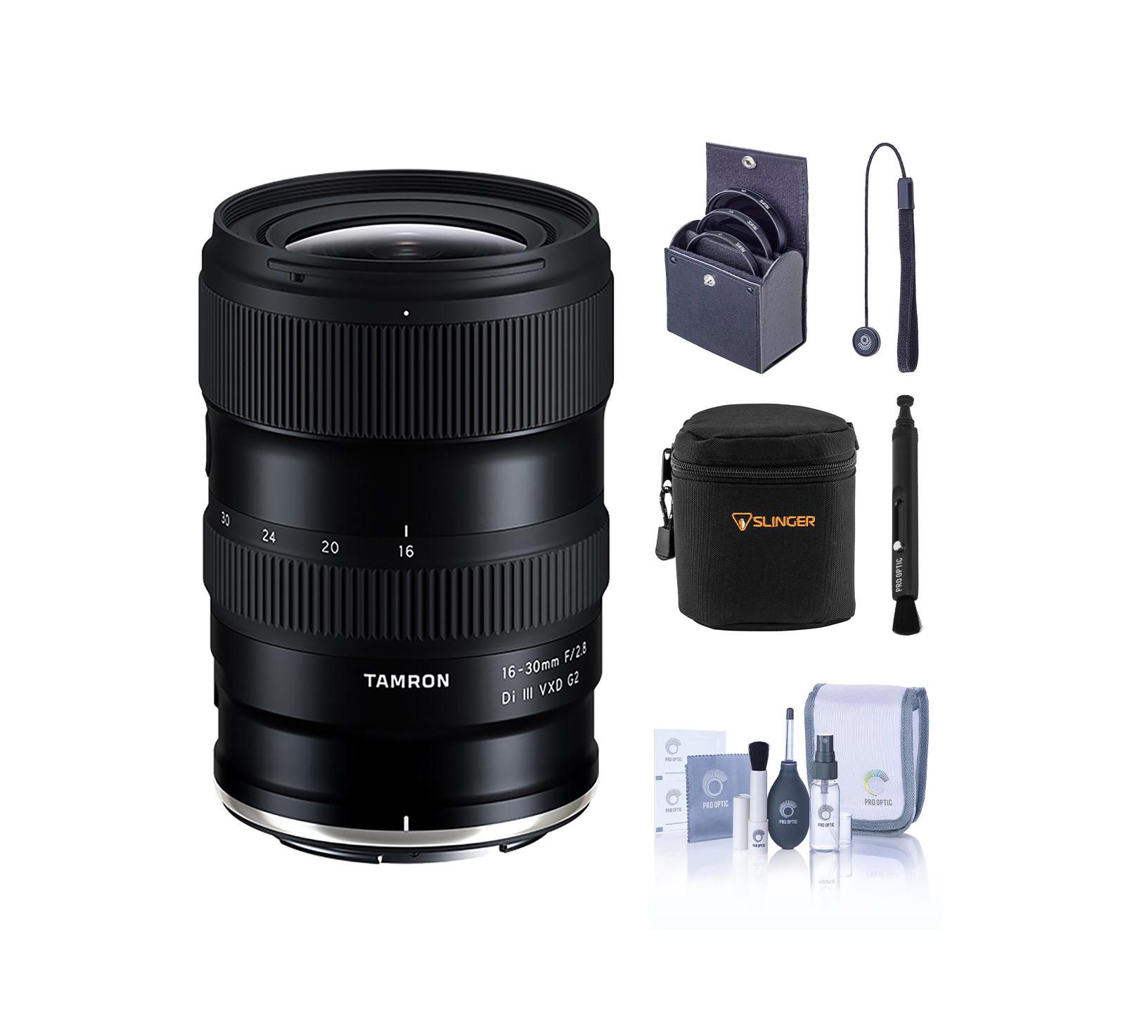 Объектив Tamron 16-30mm f/2.8 Di III VXD G2 для Nikon Z, комплект с набором фильтров 67 мм, чехлом для объектива, ручным очистителем, набором для чистки и шнурком для крышки объектива