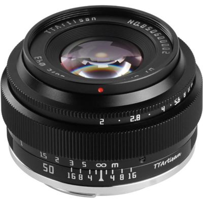 TTArtisan 50mm f/2 Lens for Fujifilm X, Black