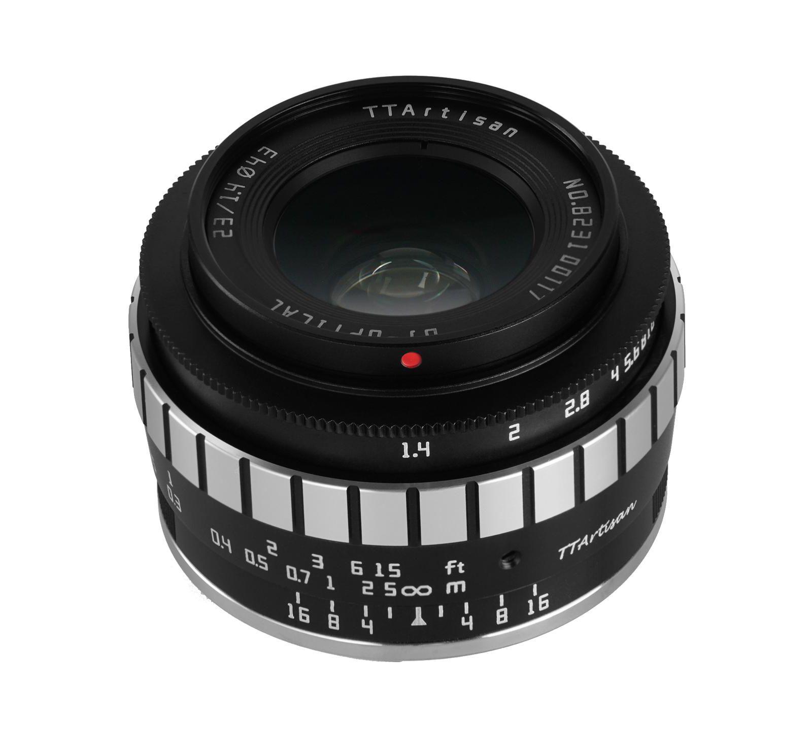 TTArtisan объектив 23mm f/1.4 для Fujifilm X, черный/серебристый