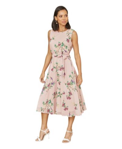 Женское платье Yumi Sleeveless Tie Waist Printed Midi