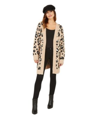 Женский длинный кардиган Yumi Animal Intarsia Knit