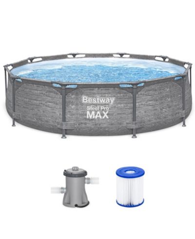 Наземный уличный бассейн Bestway Steel Pro MAX 10' x 30", серый
