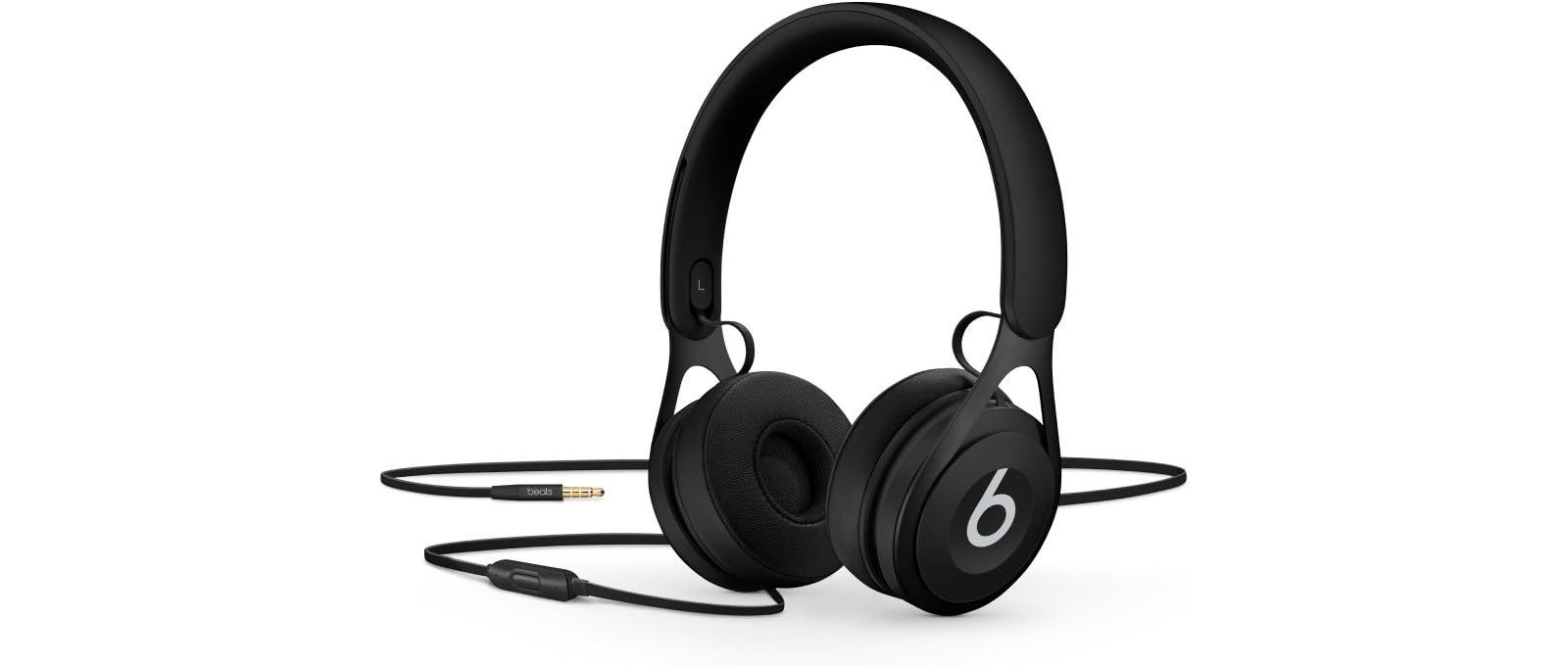 Beats EP Wired On-Ear Headphones - Battery Free for Unlimited Listening, Built in Mic and Controls - Black
