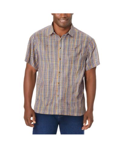 KingSize Men's Wrinkle-Resistant Short Sleeve Button Down, Printed