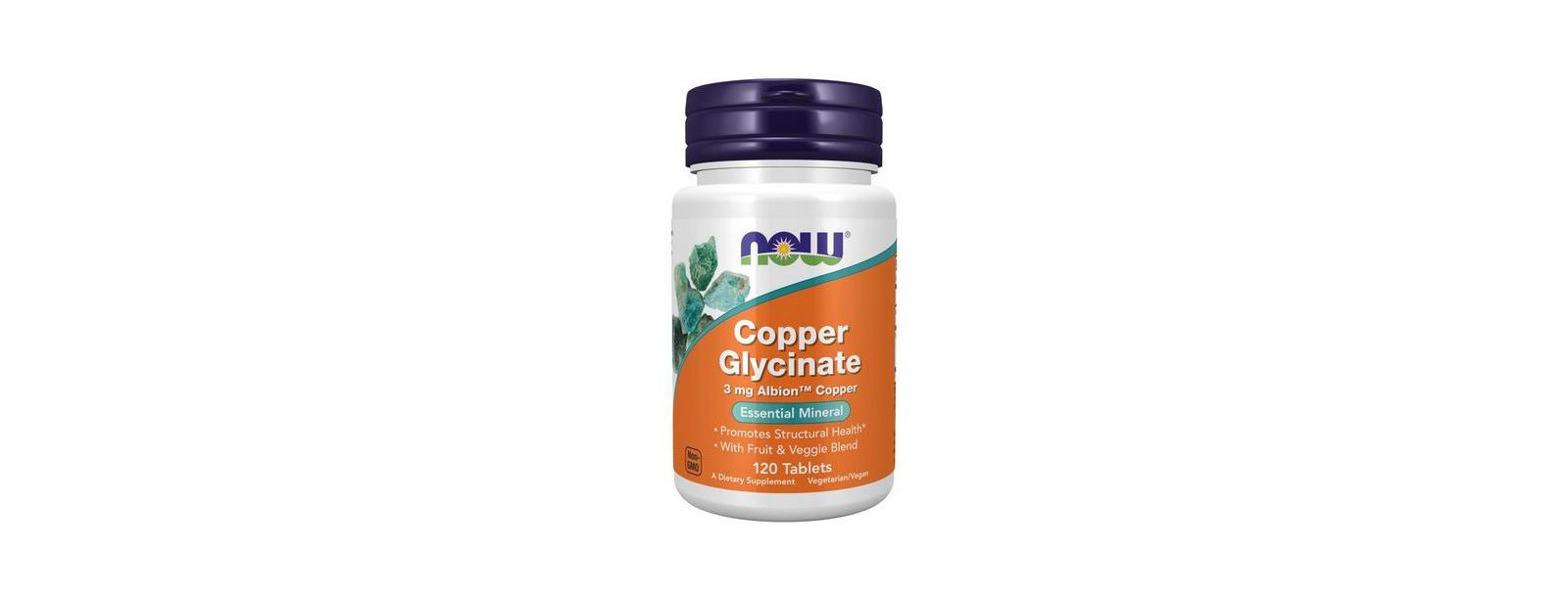 NOW Foods Copper Glycinate, 3 Mg, 120 табл.