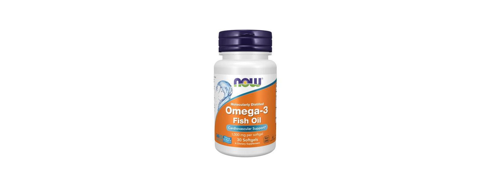 Омега-3 NOW Foods, 1000 mg, 30 Soft Gels