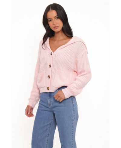Petal and Pup Women's Amelia Oversize Collar Button Cardigan