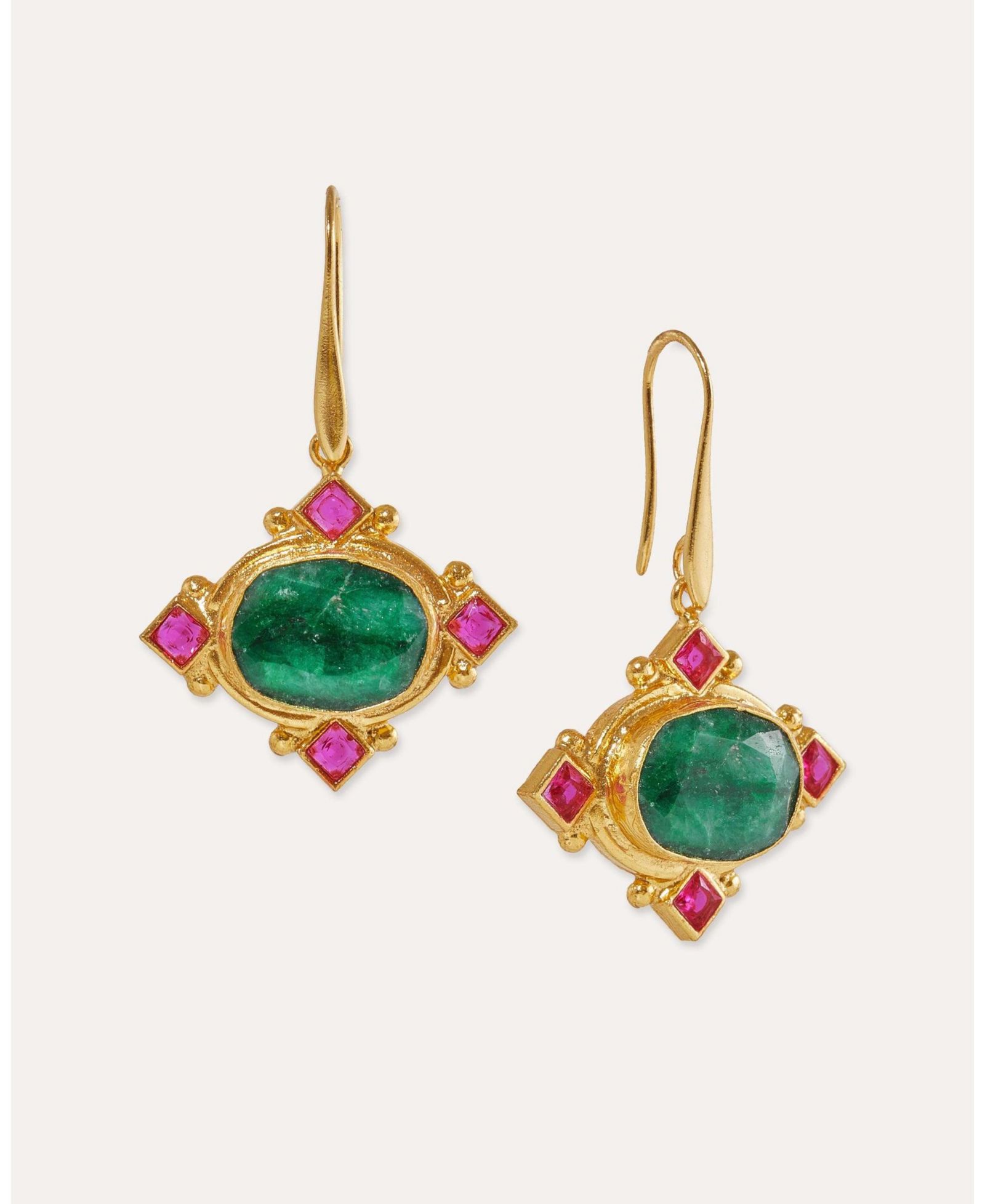 Серьги Ottoman Hands Raina Emerald And Crystal Drop
