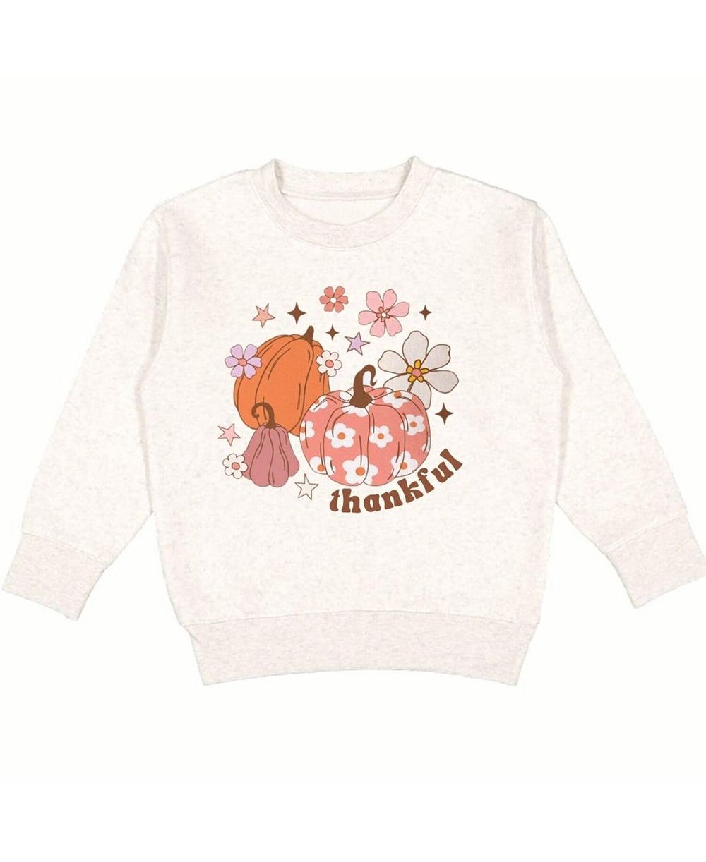 Sweet Wink детская толстовка с тыквой и ромашкой Thankful для девочек на День благодарения