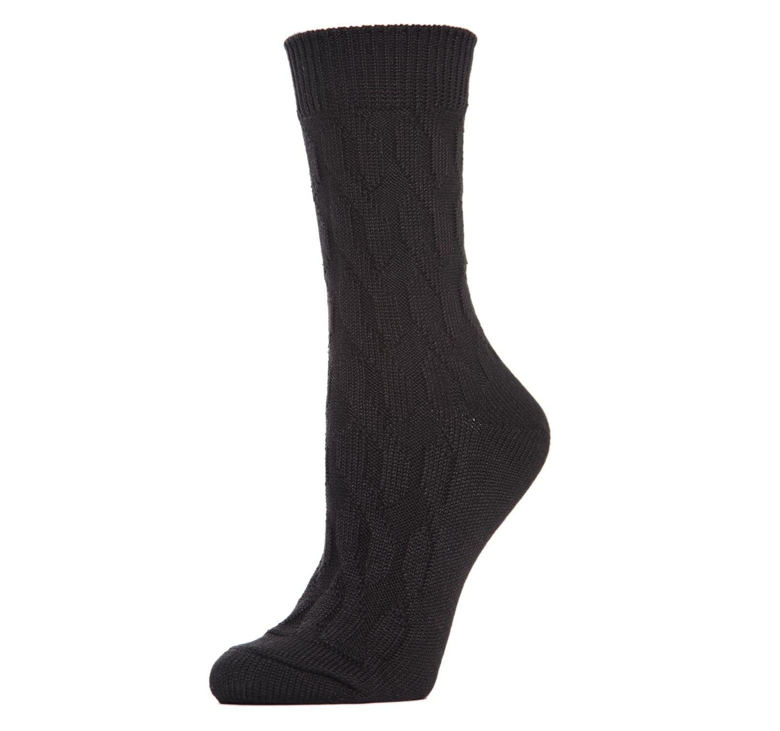 MeMoi Women's Neutral Twisted Knit Essential Boot Socks