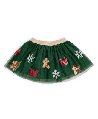 Sweet Wink Little and Big Girls Gingerbread Joy Sequin Christmas Tutu Skirt