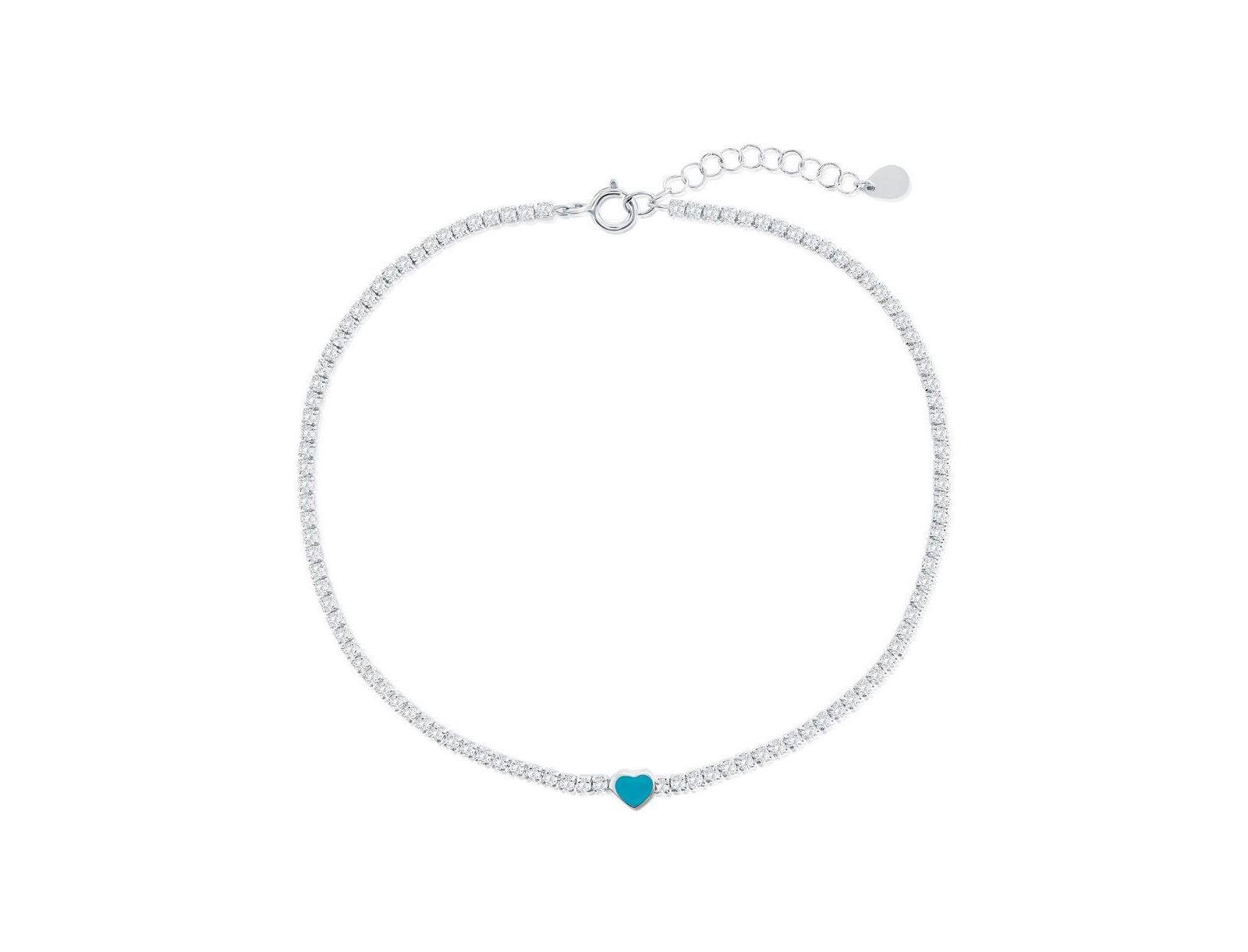 Браслет Simona Sterling Enamel Heart CZ