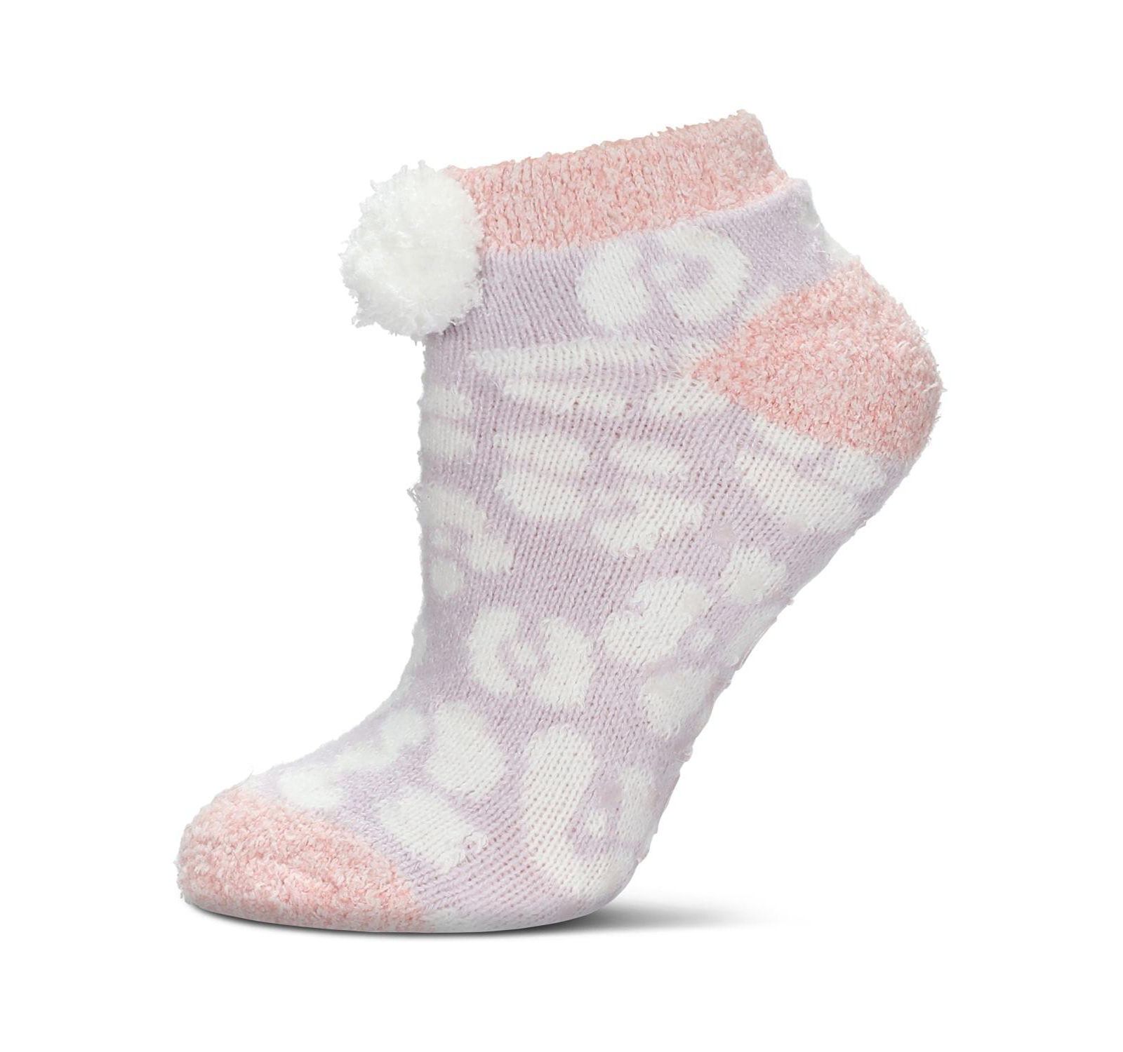 MeMoi Women's Leopard Buttersoft Plush Lined Low Cut Socks