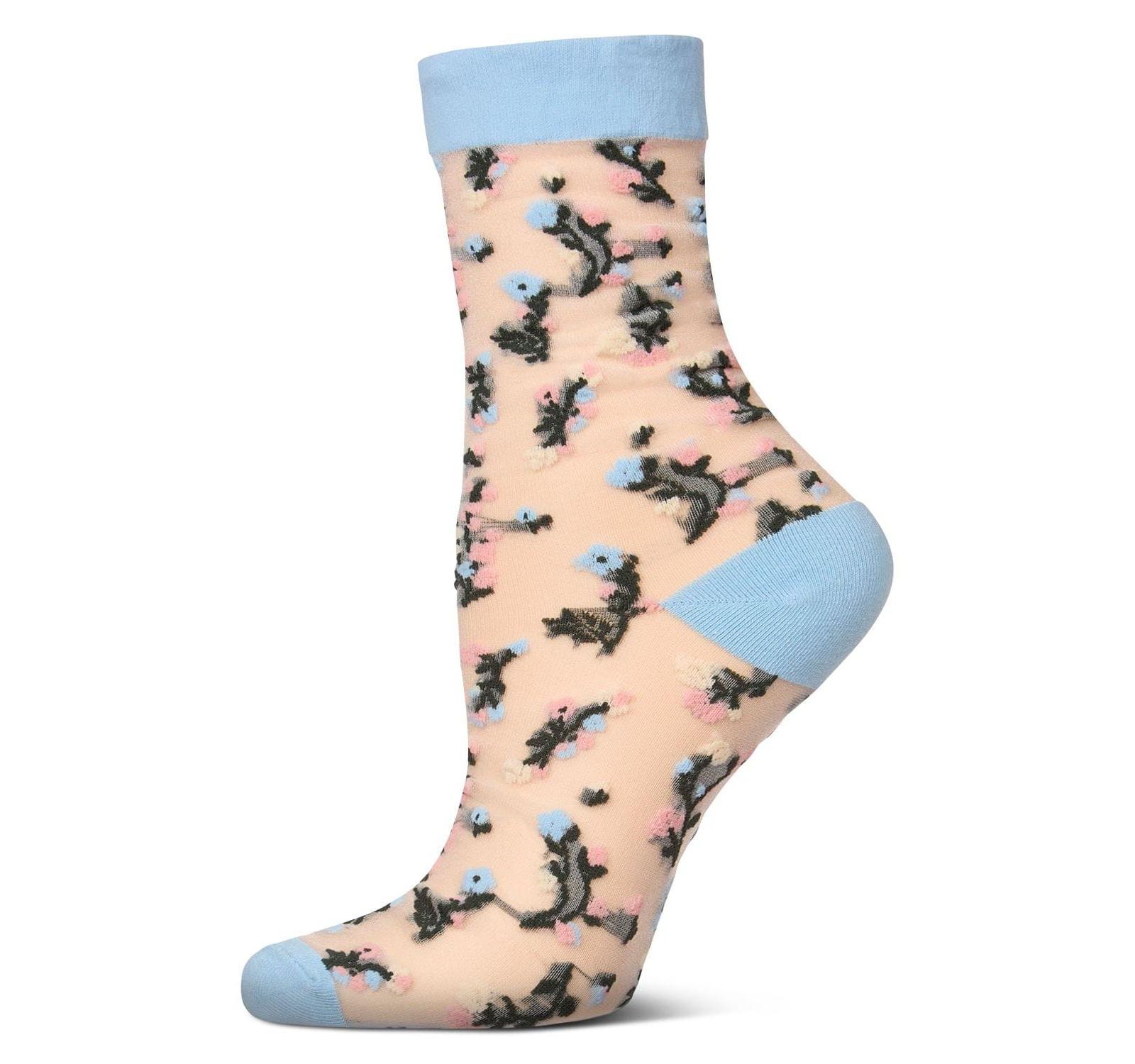 Женские носки MeMoi Flowing Floral Sheer Crew