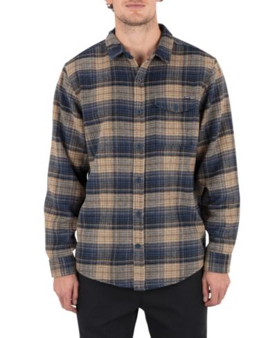 Hurley Мужская рубашка Portland Plaid с длинным рукавом
