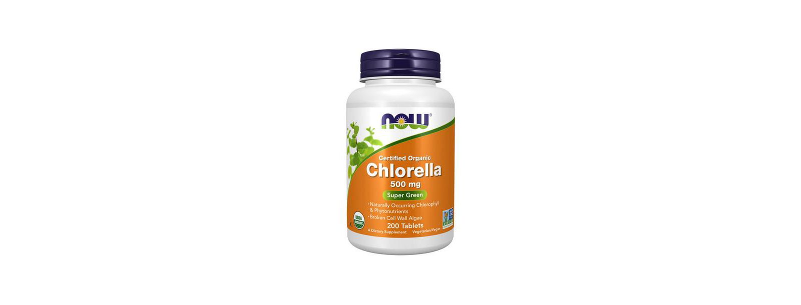 Хлорелла NOW Foods, 500 mg, 200 Tabs