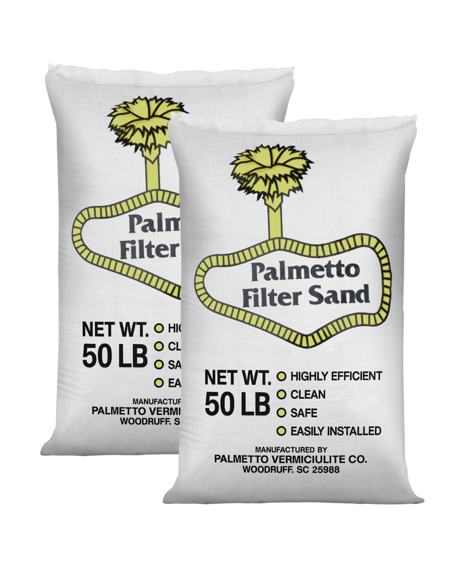 Palmetto 50lb Bag Natural Pool Filter Sand for Residential and Commercial, 2 Pack