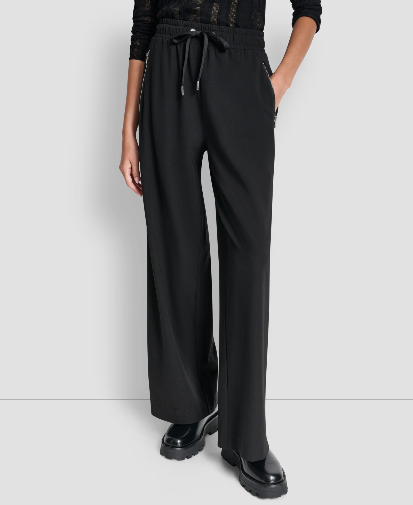 DKNY Women's Pull-On Wide-Leg Pants
