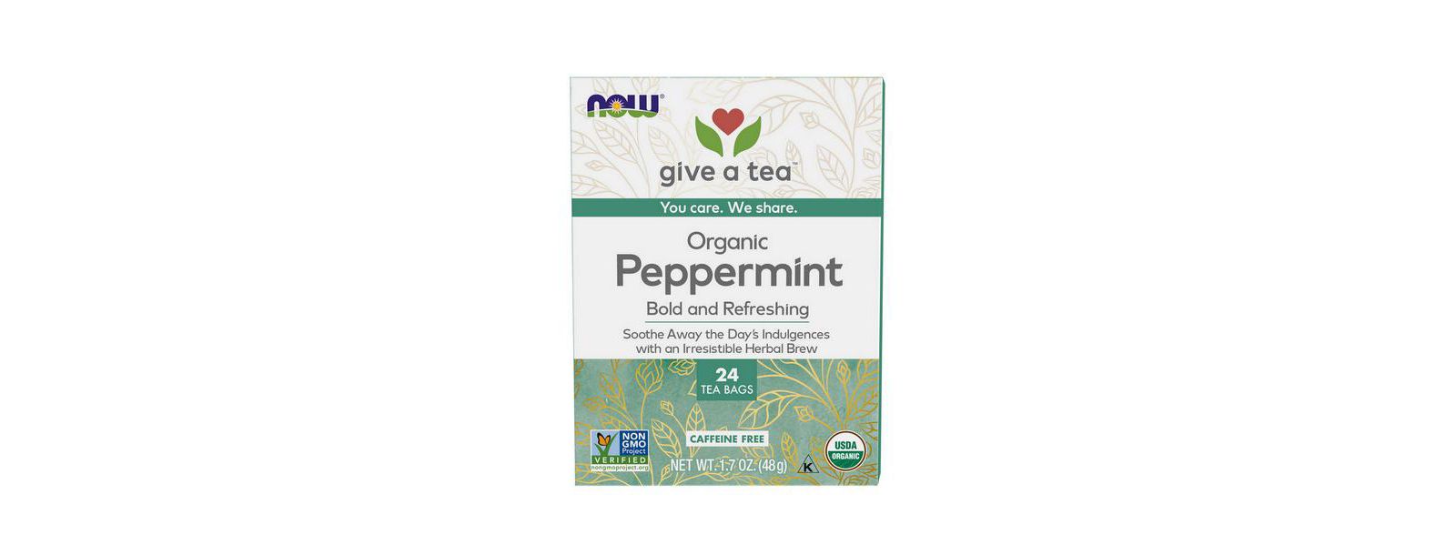 Чай NOW Foods Peppermint Tea, 24 пакетика