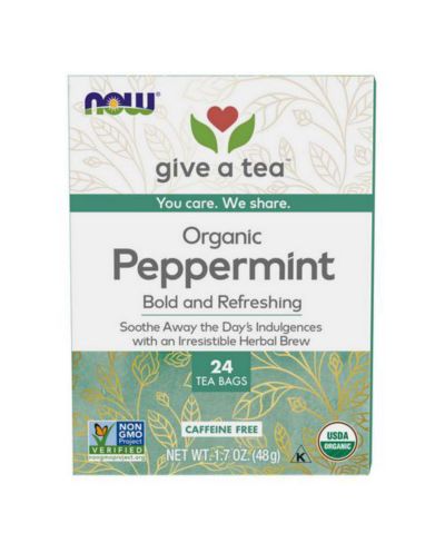 Чай NOW Foods Peppermint Tea, 24 пакетика