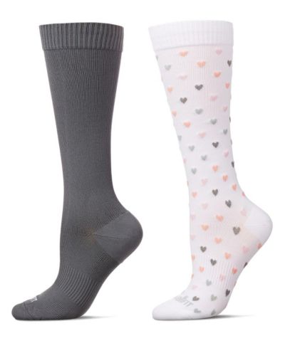 Wellfit Женские компрессионные носки, упаковка 2 пары, Hearts/ Solid