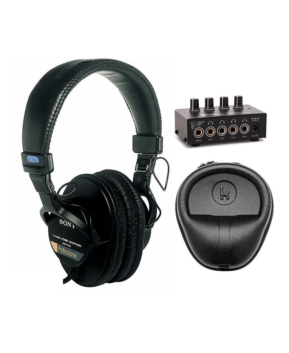 Sony MDR7506 Folding Professional Closed Ear Headphones Bundle