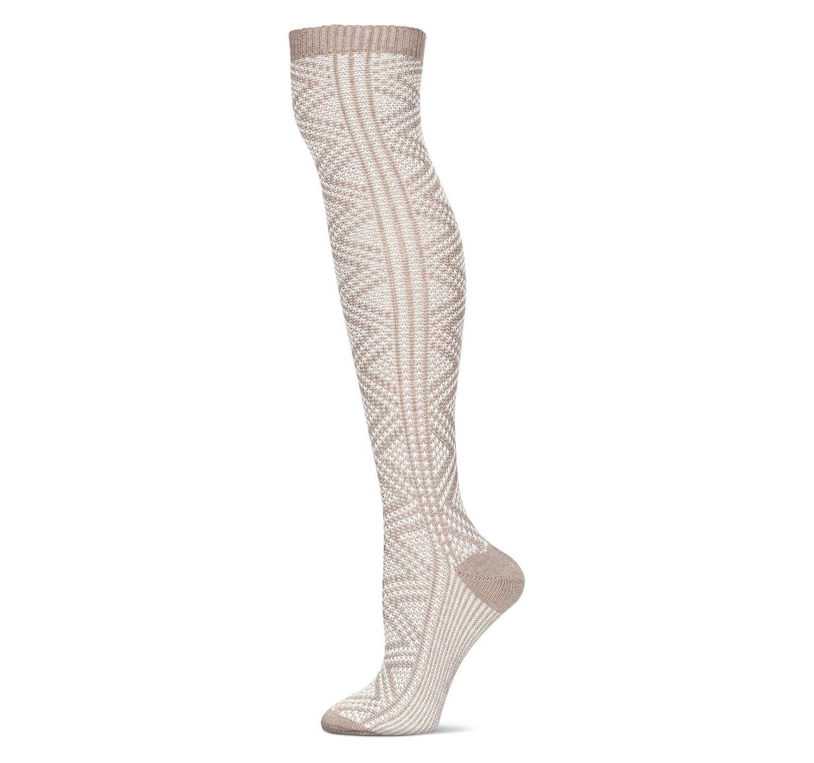 MeMoi Women's Diamond Tone Over The Knee Warm Sock