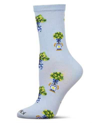 MeMoi Women's Topiary Rayon From Crew Socks