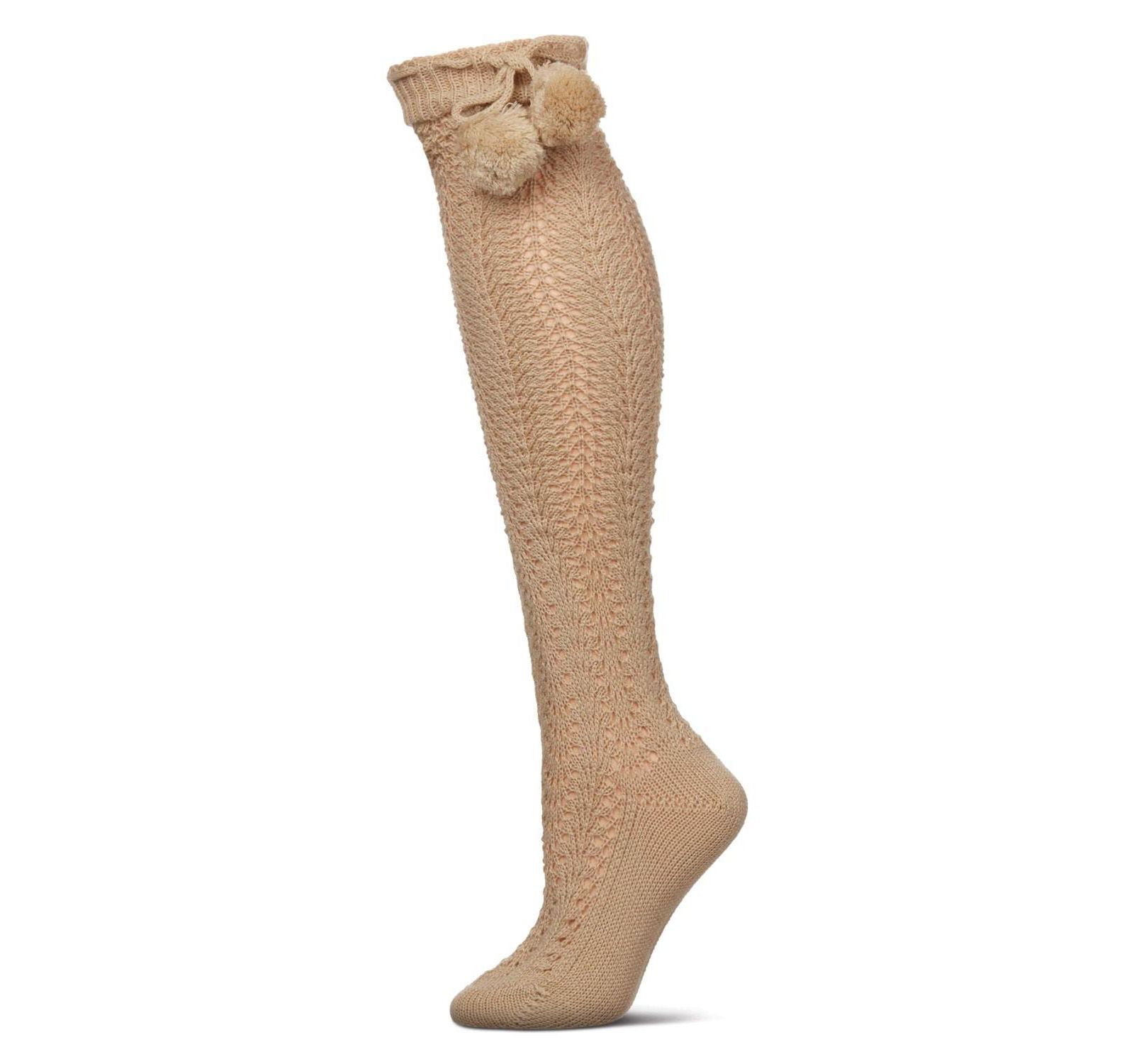 MeMoi Women's Pointelle Class Over The Knee Home Socks
