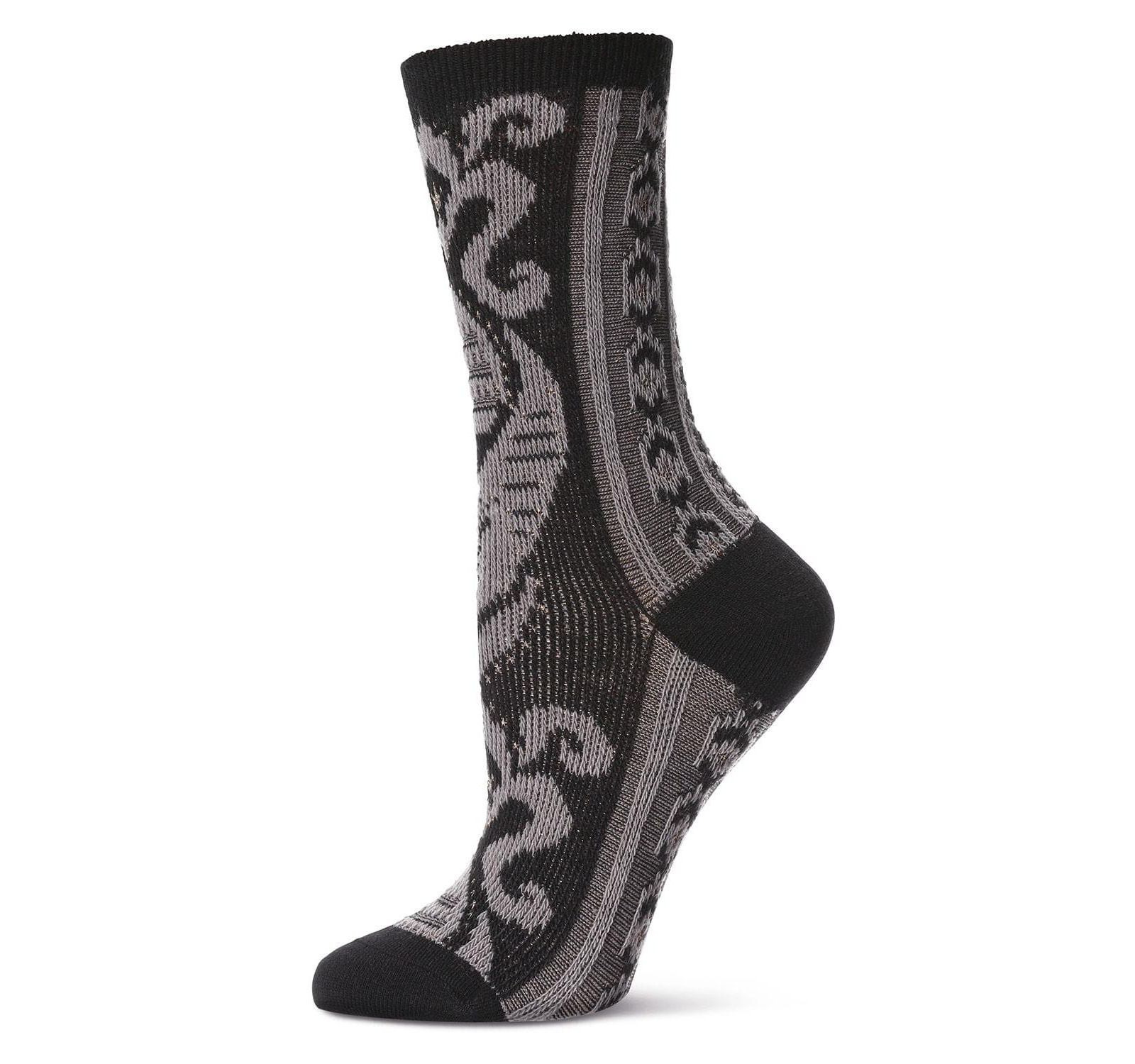 MeMoi Women's S-Swirl Super Comfi Soft-Fit Crew Sock