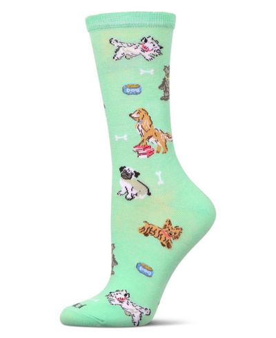 Женские носки MeMoi Dogs из вискозы с рисунком собак