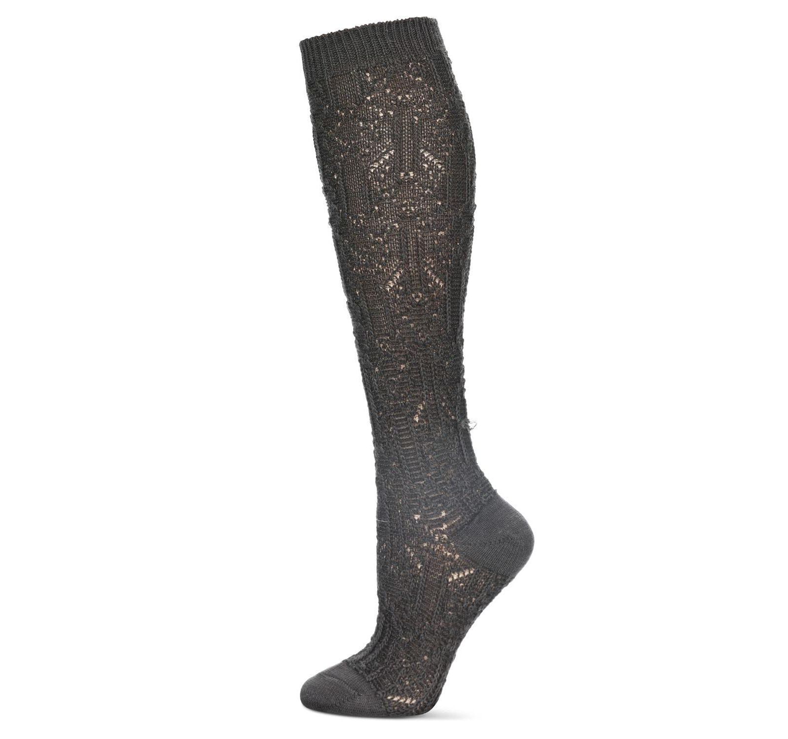 MeMoi Women's Net Flow Textured Open Knit Knee High Sock