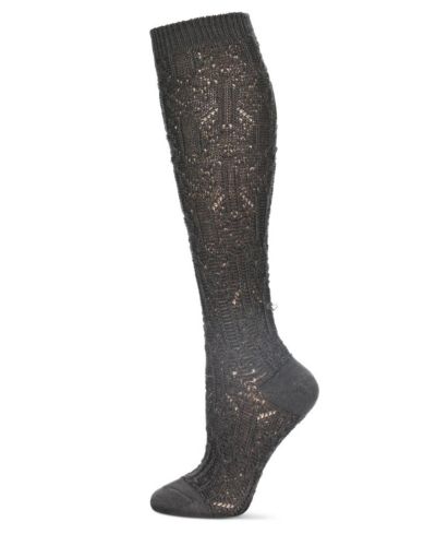 Женские носки MeMoi Net Flow Textured Open Knit Knee High Sock