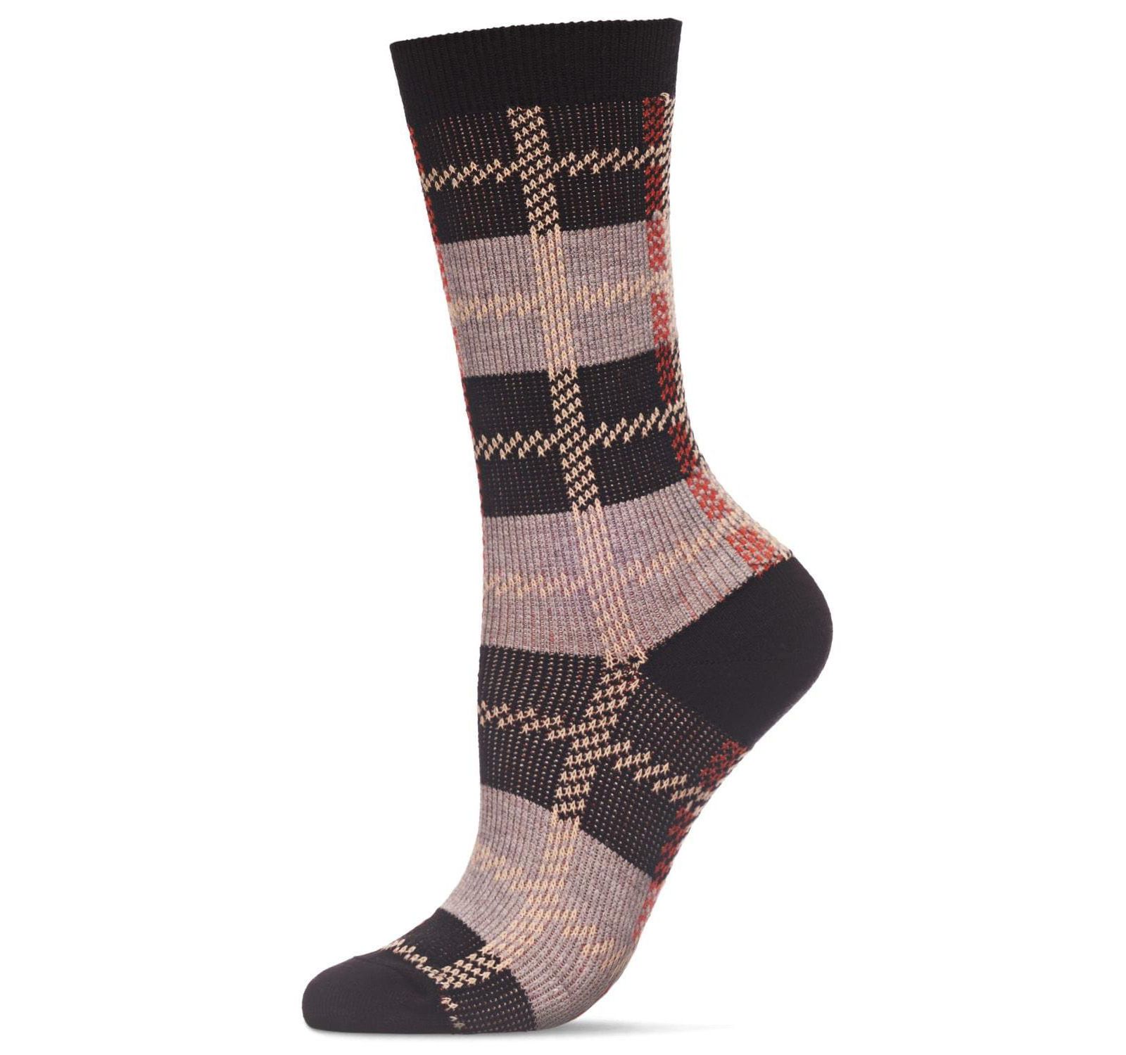 MeMoi Women's Retro Vintage Plaid Crew Socks