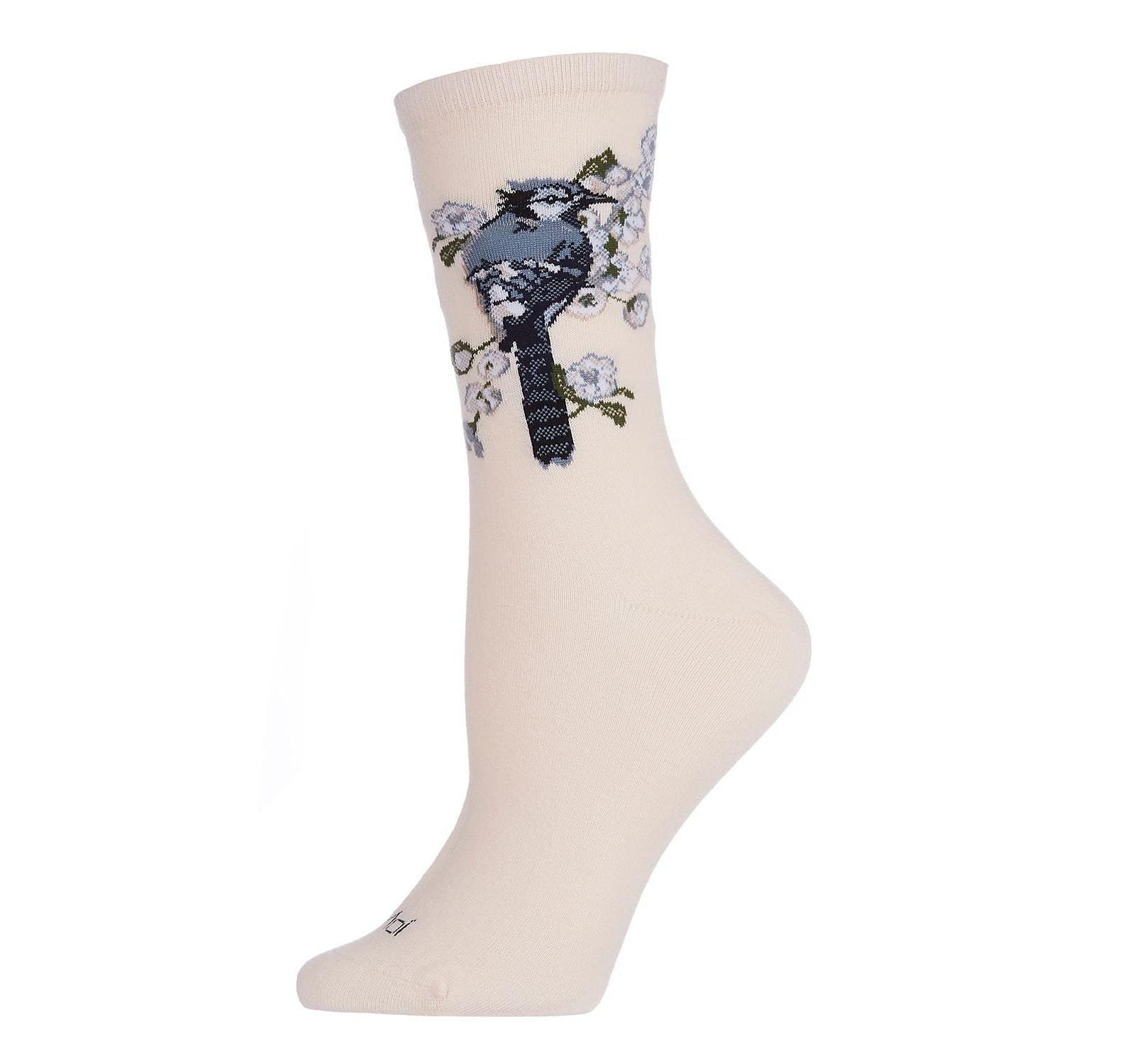Носки MeMoi Women's Blue Bird Limited Edition Cotton Blend Crew