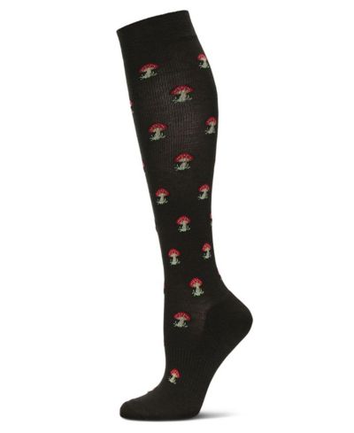 MeMoi Women's Mushrooms 8-15 MMHG Graduated Compression Socks