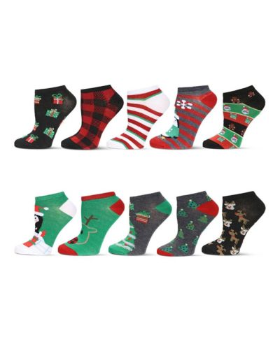 Женские короткие носки MeMoi 10 Pair Pack Holiday Low Cut Socks