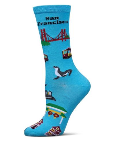MeMoi Women's San Francisco Rayon From Crew Socks