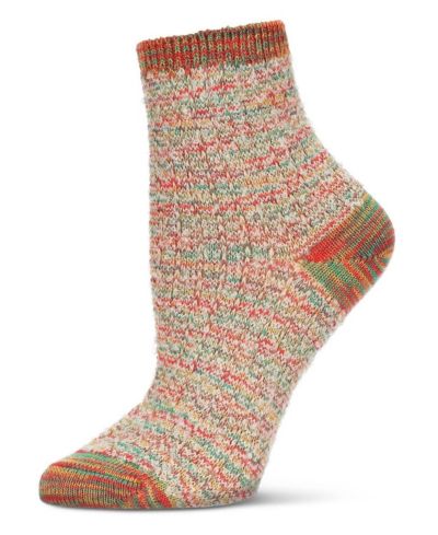 MeMoi Women's Colorswash Soft-Fit Cotton-Rich Crew Sock