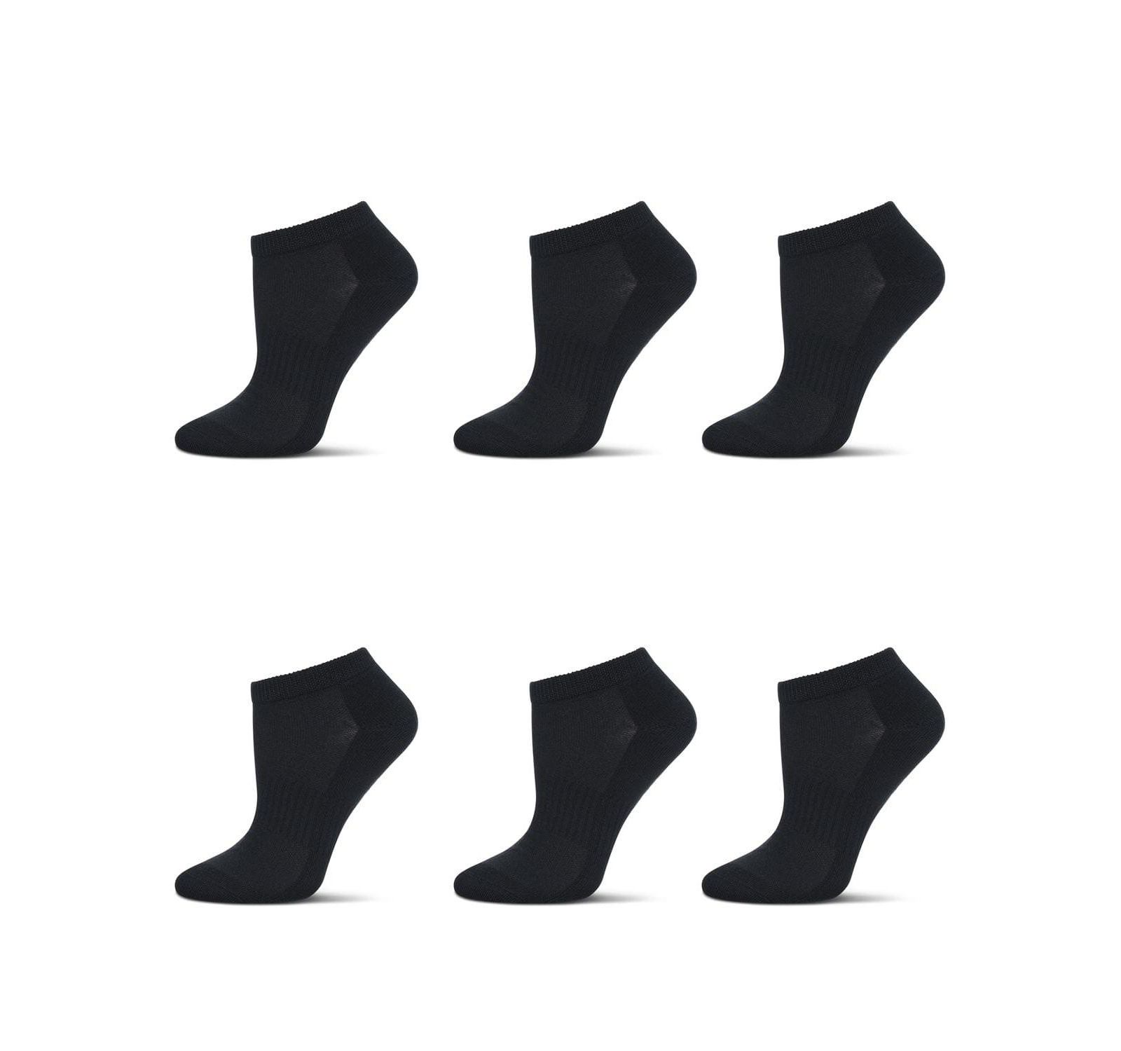 MeMoi Women's 6 Pair Pack Sports Half Cushioned Low Cut Socks