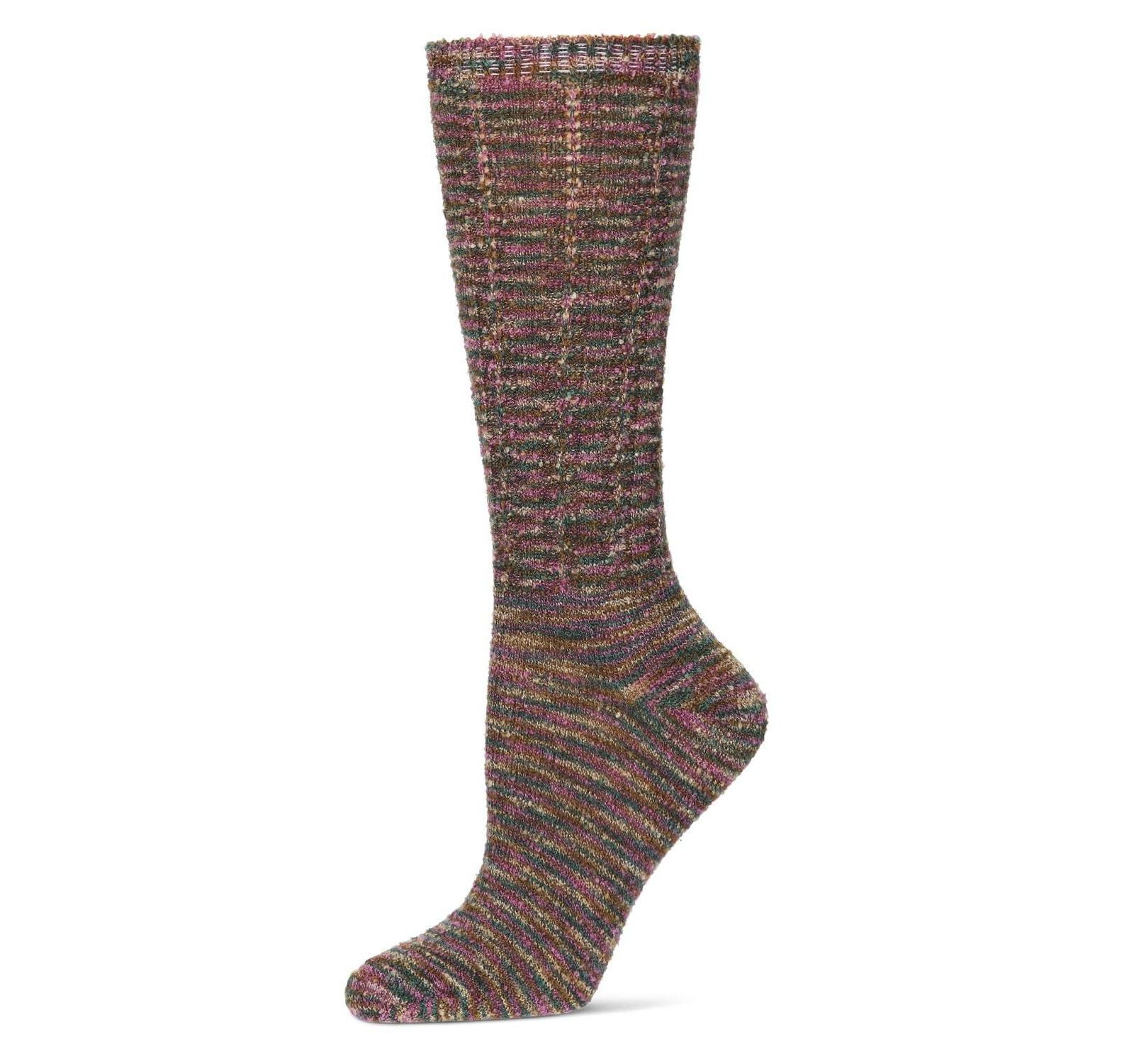 MeMoi Women's Spacedye Multicolor Cozy Crew Sock