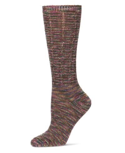 MeMoi Women's Spacedye Multicolor Cozy Crew Sock